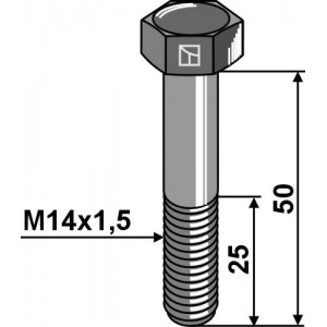 Шестигранные болты с мелкой резьбой M14x1,5