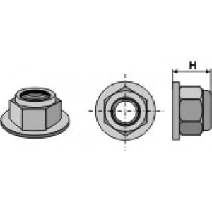 Самостопорящиеся гайки с буртиком - полистоп