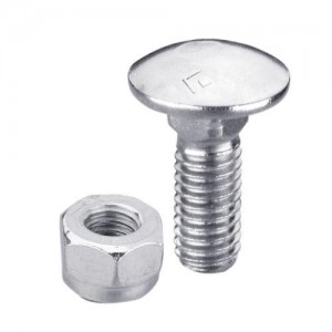 Плосковыпуклые болты DIN603 - 4.6 гальванизиров. с гайкой