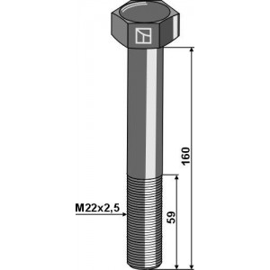 Шестигранные болты DIN 931 - M22x2,5