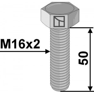 Шестигранные болты DIN933 - M16x2