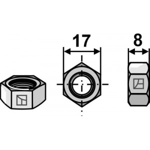 Гайки DIN934 - 8.8 - гальван.