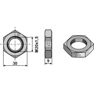 Гайки DIN936 - 8.8 - гальван.