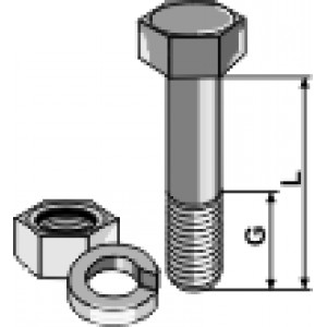 Болты с гайками и пружинными шайбами