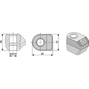 Круглые резцы Стержень Ø19,4