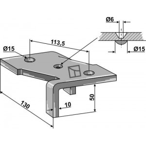 Крепление для стойки культиватора