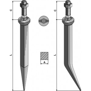 Овальный подголовок - закалённый (прямой и изогнутый)