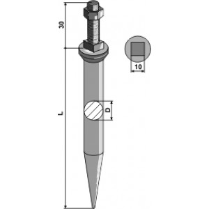 Зубья легкой бороны из борной стали