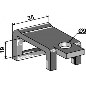 Крепления для пружинных стоек для рамы 35x12