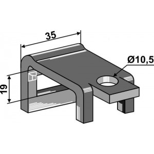 Крепления для пружинных стоек для рамы 35x15