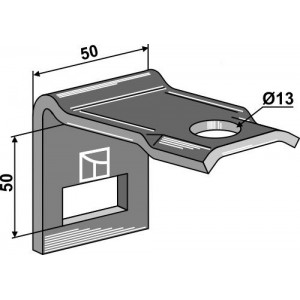 Крепления для пружинных стоек для рамы 50x40