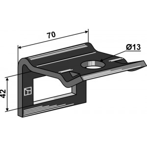 Крепления для пружинных стоек для рамы 50x20
