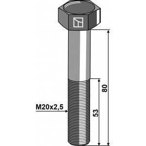 Болт DIN931 - M20x2,5