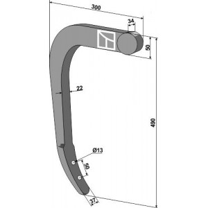 Стойки тяжелого культиватора - 490мм