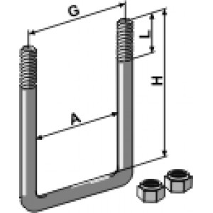 Изогнутые болты M10x1,5 - качество 8.8