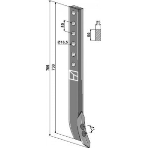 Следорыхлительный зуб  0x25