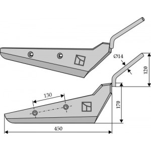Moreau Лемеха свеклокопателя