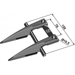 Deutz-Fahr Палец сдвоенный