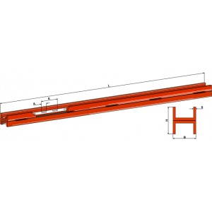 Двойные П-профильн. направляющие для чистиков, сваренные