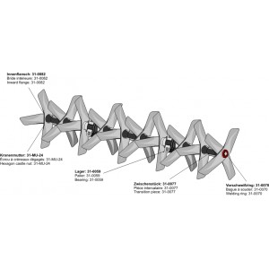 Лопатковидные бороны-прицепные, левое изготовление