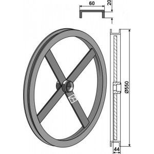 Каток с U-образным профилем