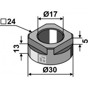 Втулка Ø30x18xØ17
