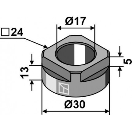 Втулка Ø30x18xØ17