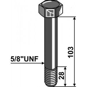Болт шестигранный - 5/8''UNF