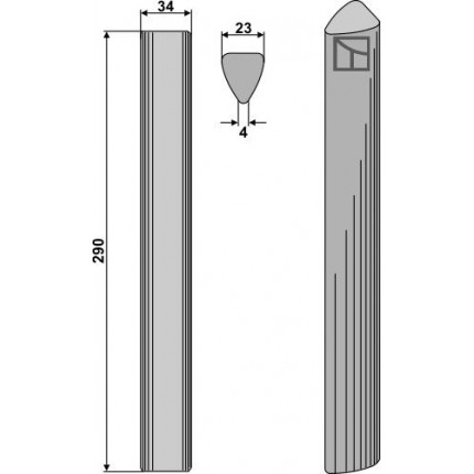 Зуб ротационной бороны