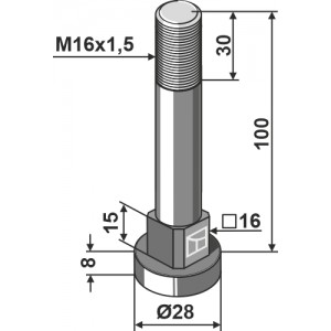 Болт M16x1,5 - 10.9