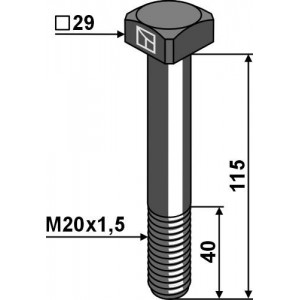 Болт M20x1,5x115 - 10.9