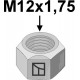 Гайка M12x1,75 - оцинкованная - левая резьба