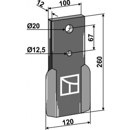 Противорежущая пластина
