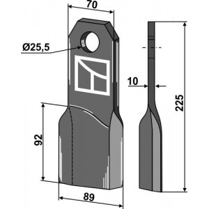 Мульчирующий нож, левый
