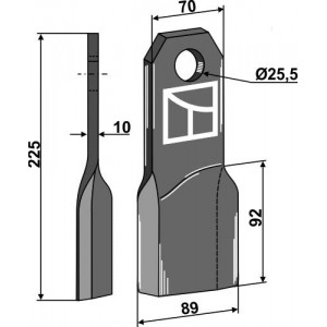 Мульчирующий нож, правый