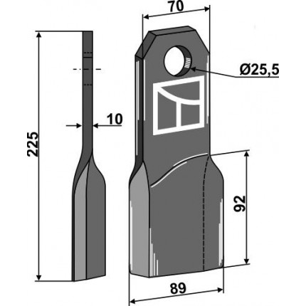 Мульчирующий нож, правый