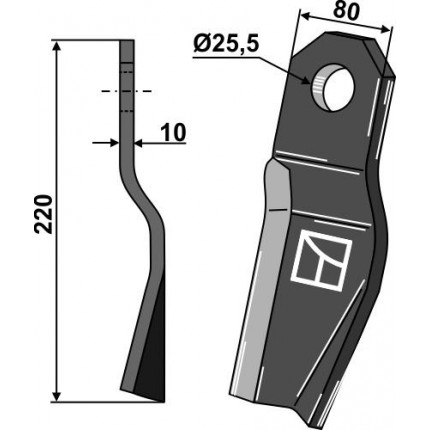 Скрученный нож - правый