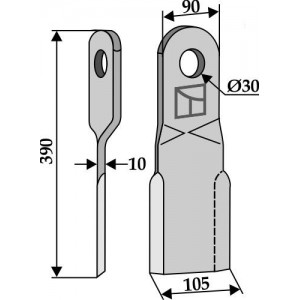 Мульчирующий нож, правый