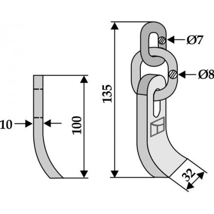 Нож с цепью