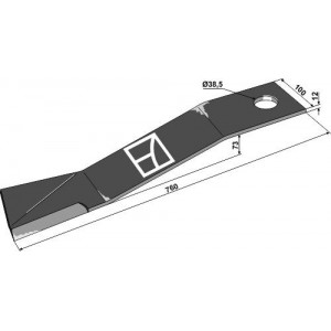 Нож 760мм - левый