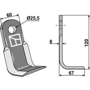 Угловой нож