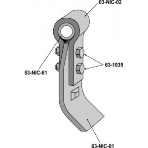 Било с креплением, ножом и втулкой в сборе