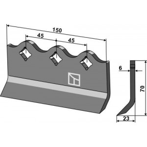 Сменное лезвие для било-молотка,, прямое