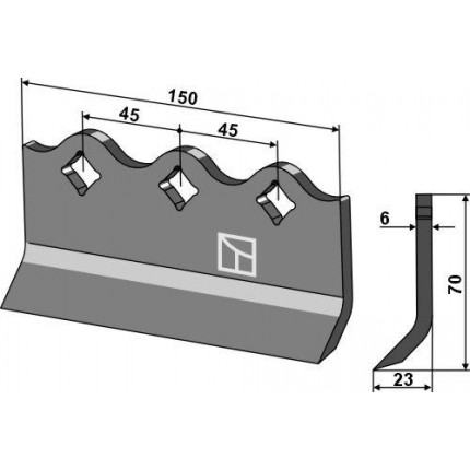 Сменное лезвие для било-молотка,, прямое
