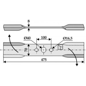 Скрученный нож