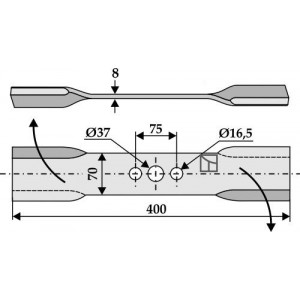 Скрученный нож