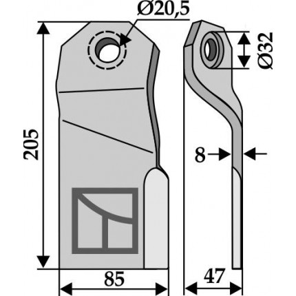 Нож косилки