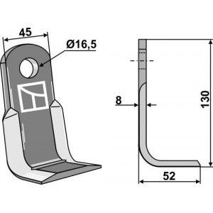 Угловой нож