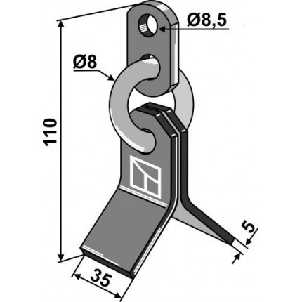 Y-образный нож с цепью
