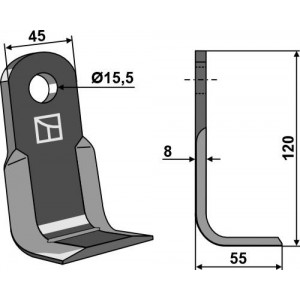 Угловой нож